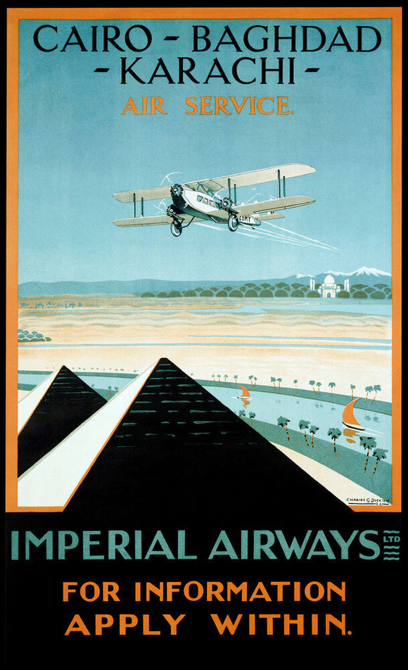 Imperial Airways travel poster, 1924.