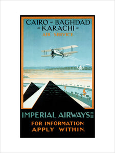 Imperial Airways travel poster, 1924.