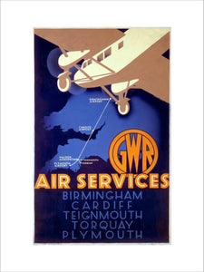 'GWR Air Services', GWR poster, 1933.