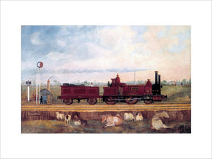 'Dane' London & South Western Railway locomotive no 126, c 1850s.