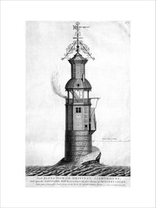 The original Eddystone lighthouse, 1699.