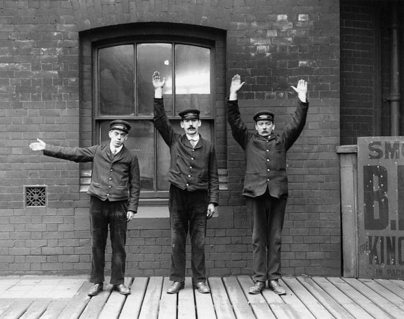 Hand signals, c 1910.