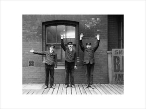Hand signals, c 1910.