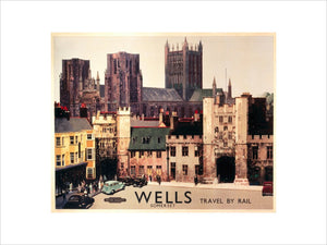 Wells, Somerset, BR (WR) poster, c 1950s.