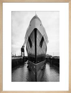 The Queen Mary in dock at Southampton, 29 March 1936.