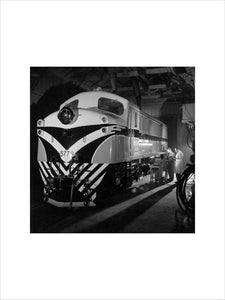 Finished diesel loco for export in main assembly hall, Darlington, 1959.