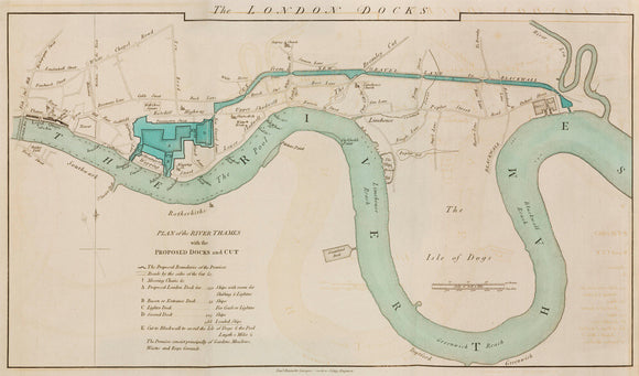 London Docks on the River Thames, 1796.