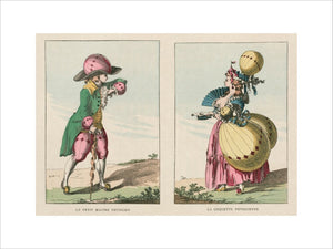 Balloon-inspired costumes, late 18th century.