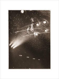 Tightrope walkers, c 1930.