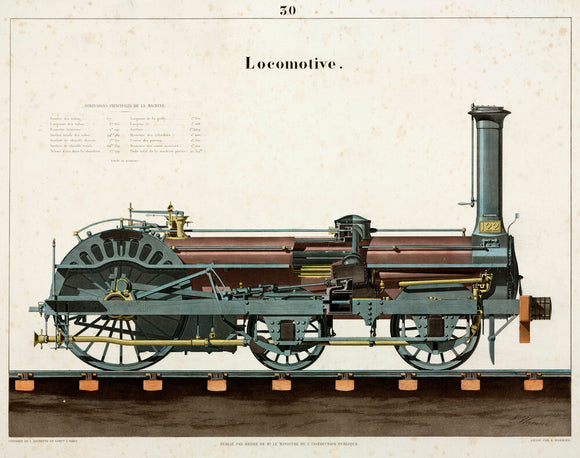 Steam locomotive, 1856.