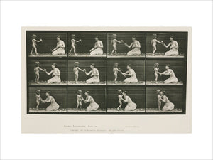 Time-lapse photographs of a woman and child, 1872-1885.