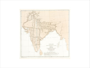 Index chart to the Great Trigonometrical Survey of India, 1870.