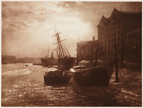 'The Thames Below London Bridge', c 1900.