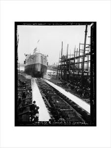 Launch Of HMS Cornwallis At Thames Ironworks, Blackwall', 1901