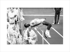 Daley Thompson, British athlete, Helsinki, Finland, 1983.