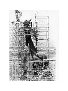 Renovation of the Statue of Liberty, New York, July 1984.