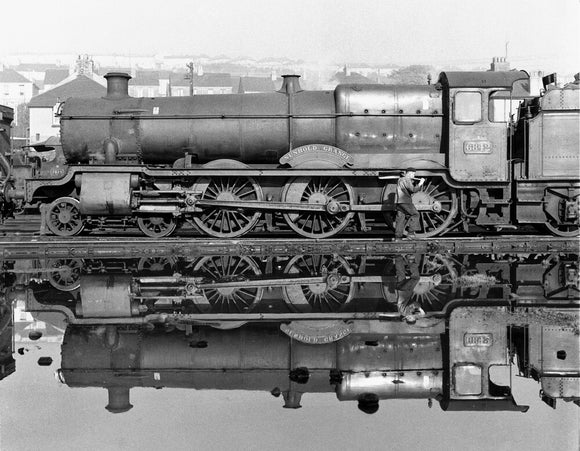 Nunhold Grange locomotive, Devon, 29 October 1961.