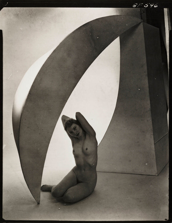 Nude study: woman with geometric forms, 1960s.
