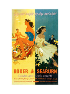 'Roker & Seaburn: Sunderland's Twin Resorts', BR poster, 1962.