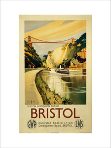 'Clifton Suspension Bridge, Bristol', GWR/LMS poster, c 1936.