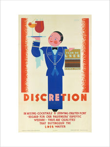 'Discretion', LNER poster, 1933.