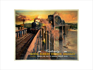 'The Royal Albert Bridge, Saltash', BR (WR) poster, 1958.