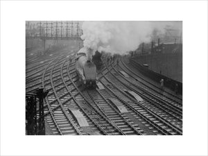 LNER express train "Silver Jubilee" leaving Newcastle.
