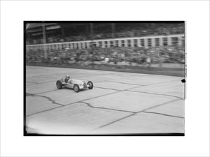 Luigi Fagioli in a Mercedes-Benz racing car, Nurburgring, 1930s.