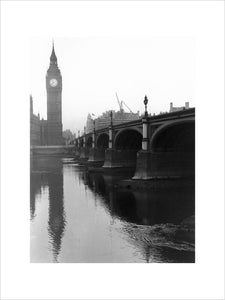 Westminster Bridge and the Houses of Parliament, London, c 1920s.