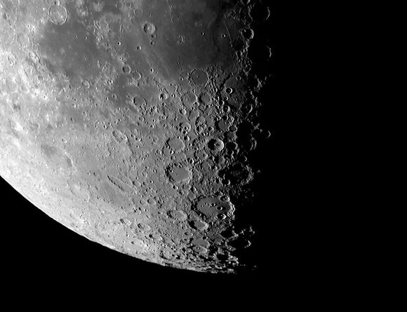 The lunar South Pole region, by Jamie Cooper.