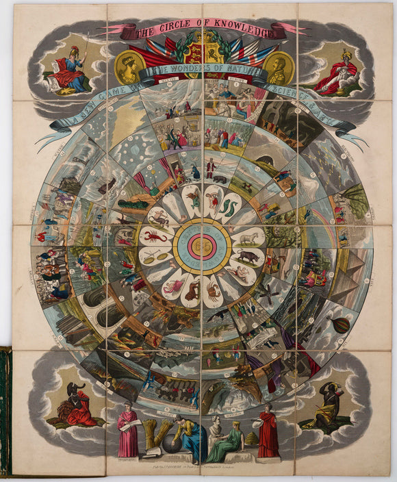 Print. The Circle of Knowledge: A new game of the Wonders of Nature, Science, and Art. / Pubd by J. Passmore, 18 Fleet Lane, Farringdon St, London. - nd. [1845-1850].