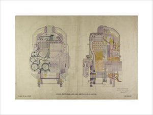 Cross sections and end view 0-10-0 Engine