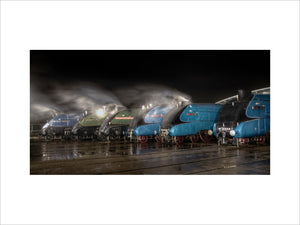 A-4 Class locomotives at the Great Gathering/ Great Goodbye  in the National Railway Museum Shildon, 2014.
