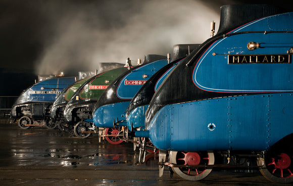 A-4 Class locomotives at the Great Gathering/ Great Goodbye  in the National Railway Museum Shildon, 2014.