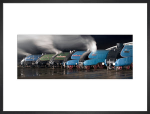 A-4 Class locomotives at the Great Gathering Great Goodbye in the National Railway Museum Shildon, 2014.