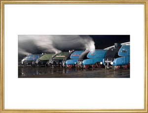 A-4 Class locomotives at the Great Gathering Great Goodbye in the National Railway Museum Shildon, 2014.