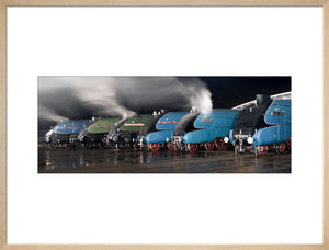 A-4 Class locomotives at the Great Gathering Great Goodbye in the National Railway Museum Shildon, 2014.