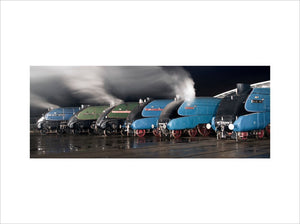 A-4 Class locomotives at the Great Gathering Great Goodbye in the National Railway Museum Shildon, 2014.