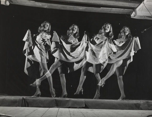 Dancing woman multiple exposures