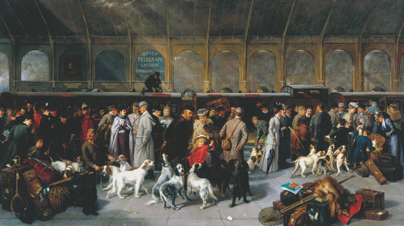 'Going North, King's Cross Station', London, 1893.