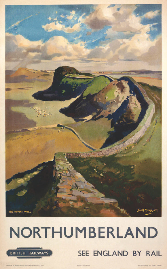 'Northumberland - See England by Rail', c 1955.