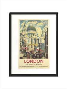 Poster, London & North Eastern Railway, 'London', St Paul's Cathedral by James Bateman, 1939.