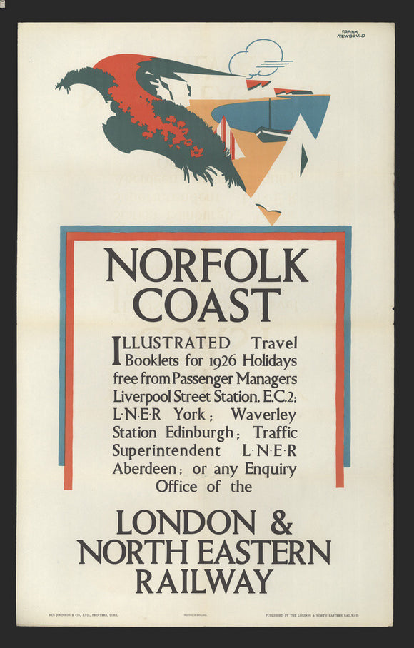 Norfolk Coast - Illustrated Travel Booklets for 1926 Holidays, by Frank Newbould