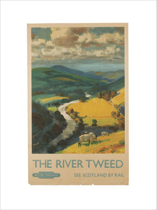 Poster, Norman Hepple, The River Tweed 1955