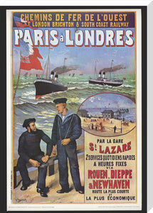 Reproduction poster, 'Chemins de Fer de l'Ouest et LBSCR', by Gustave Fraipont.