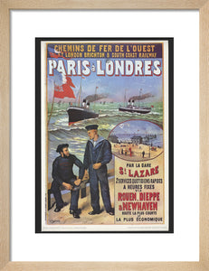 Reproduction poster, 'Chemins de Fer de l'Ouest et LBSCR', by Gustave Fraipont.