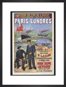 Reproduction poster, 'Chemins de Fer de l'Ouest et LBSCR', by Gustave Fraipont.