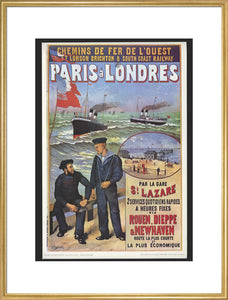 Reproduction poster, 'Chemins de Fer de l'Ouest et LBSCR', by Gustave Fraipont.