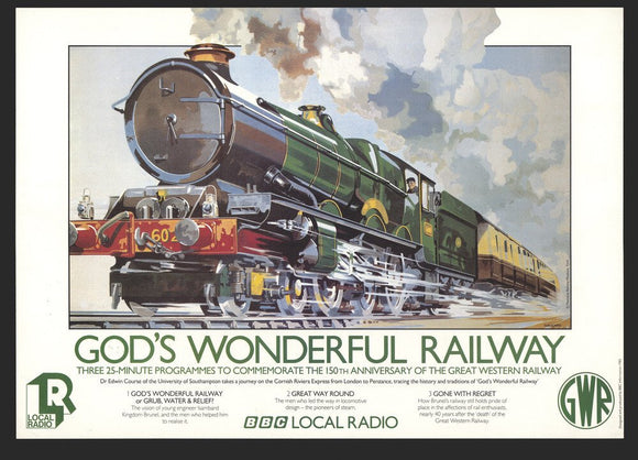 BBC Local Radio, 'God's Wonderful Railway', 1985.