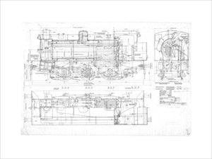 General arrangement of 0-6-0ST Hunslet Austerity (LNER J94 class) locomotive.